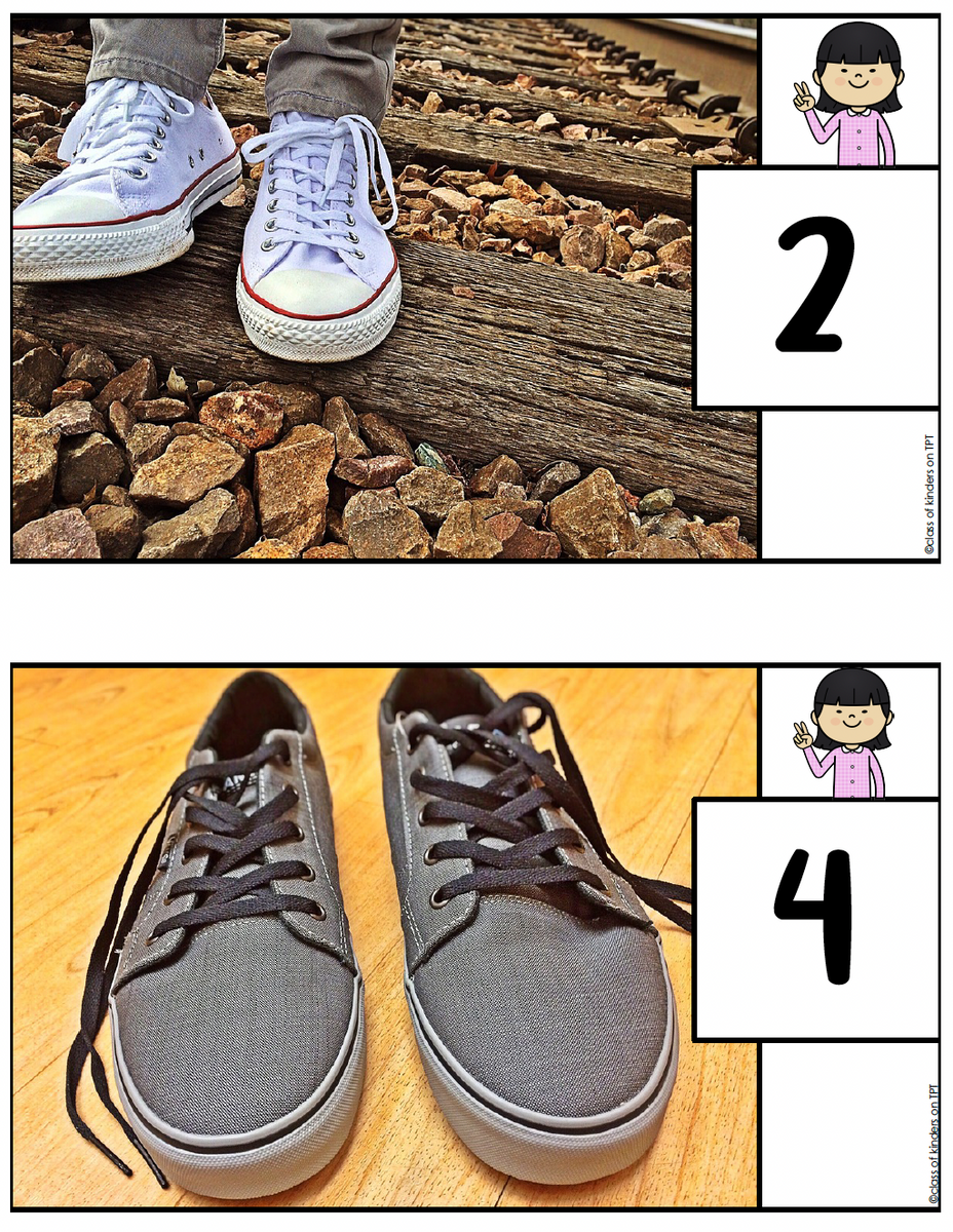 Count by 2's Twos & Shoes - Skip Counting Kindergarten & First Grade Math
