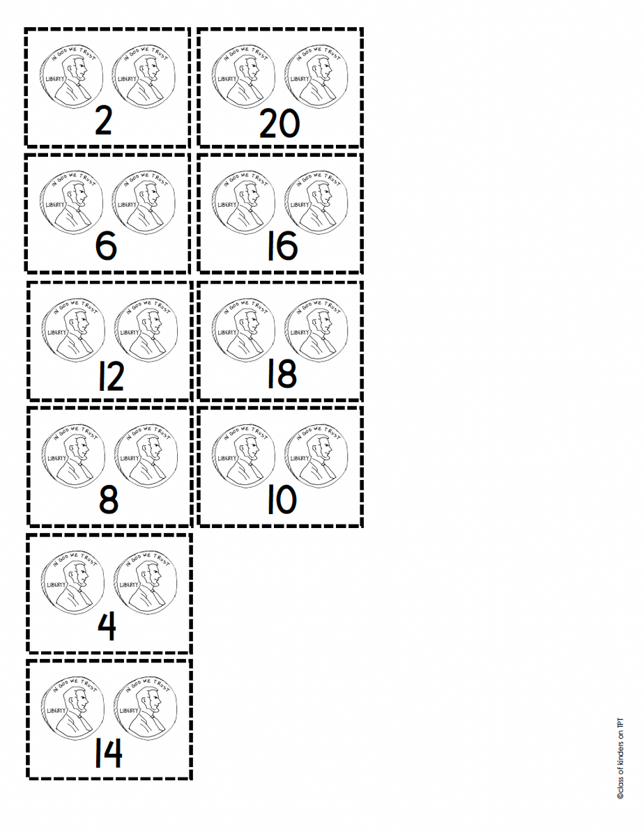 Coins & Skip Counting to 100 Math 1st Grade FLORIDA B.E.S.T STANDARDS