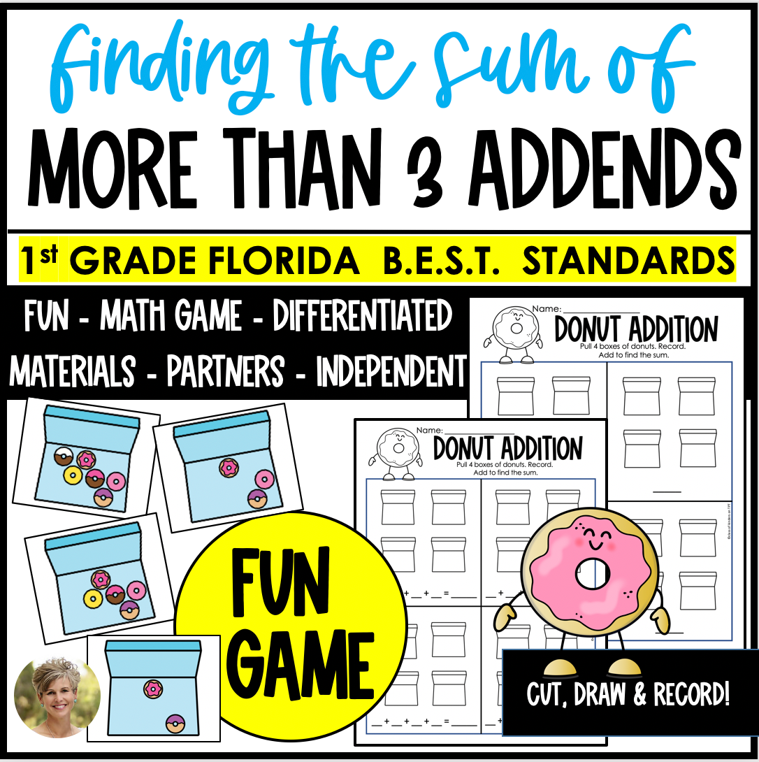 Addition: 3 or more Addends First Grade Math FLORIDA B.E.S.T STANDARDS
