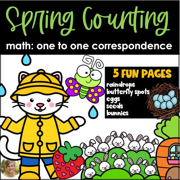 Spring Math Counting Kindergarten (One to One Correspondence) Centers