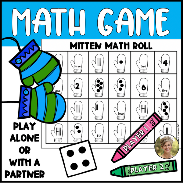 Mitten Math (Partner Game) Roll a Number