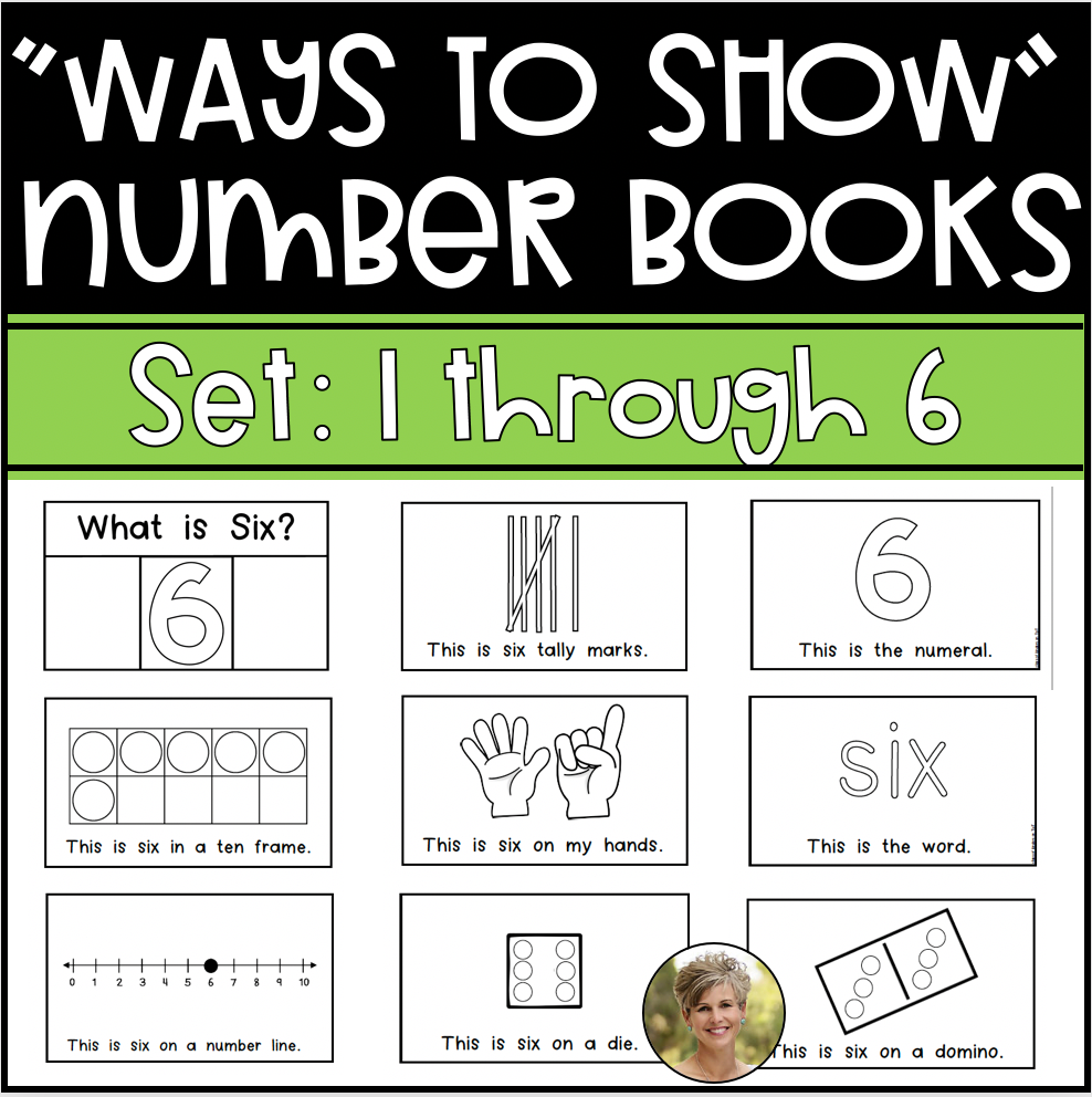 Number Books Ways to Show Numbers 1 to 6 Kindergarten & First Math