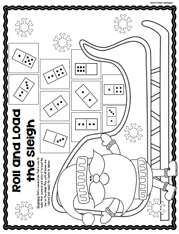 January Math Number Print & Go Activities for Kindergarten & First