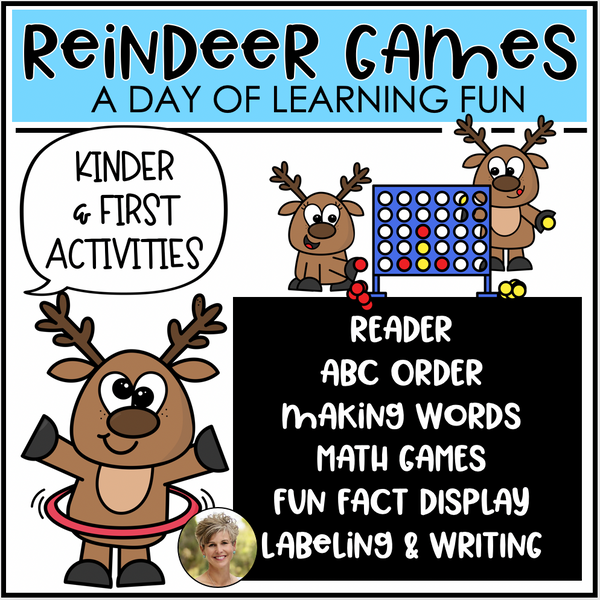 Christmas Reindeer Games Activities Kindergarten & First December Mini Unit