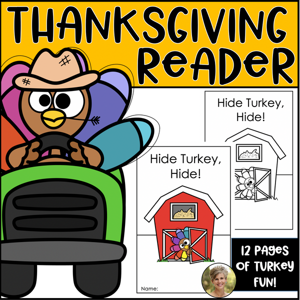 Thanksgiving Reader Hide Turkey Position & Preposition Words Kinder & First