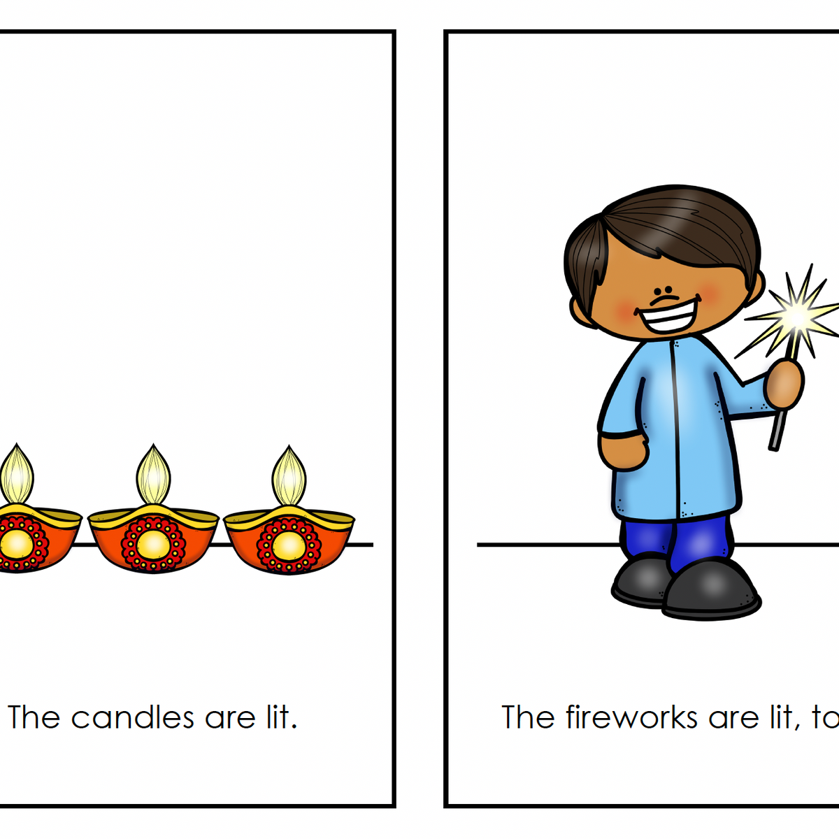 Diwali Reader - New Year - A Hindu Holiday - Kindergarten & First Social Studies