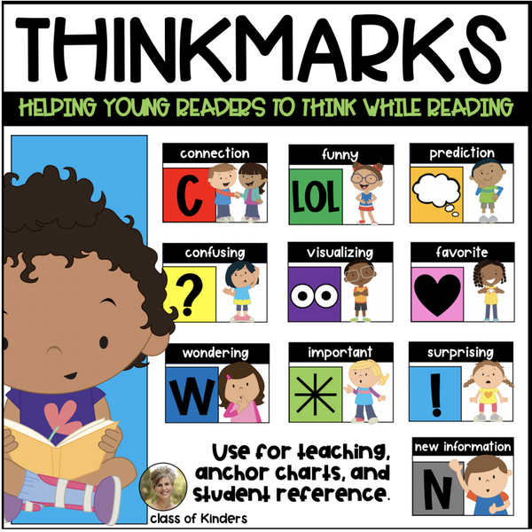 Comprehension ThinkMarks: Posters for ELA Reading Kindergarten & First