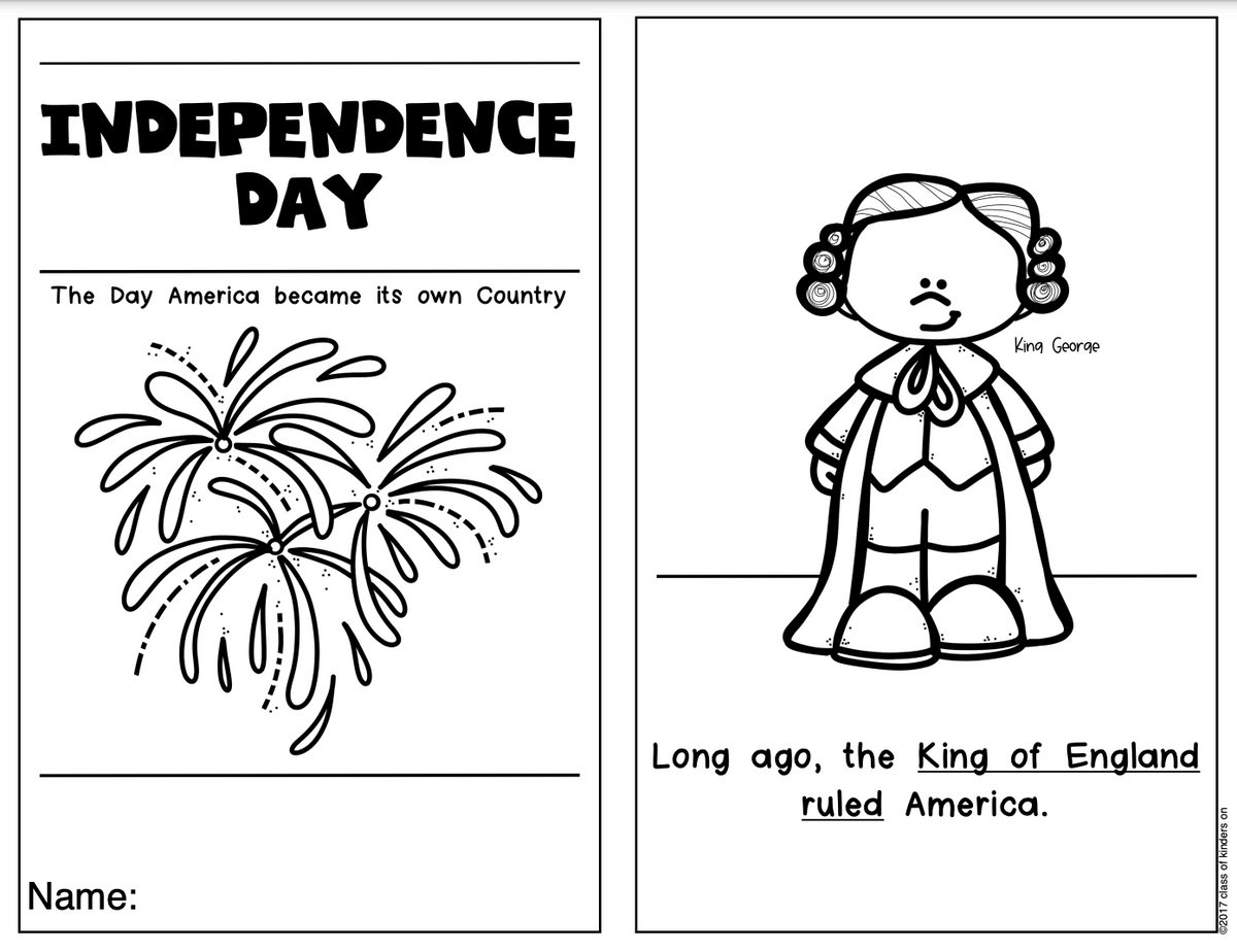 Independence Day 4th of July History Reader Kindergarten & First Grade