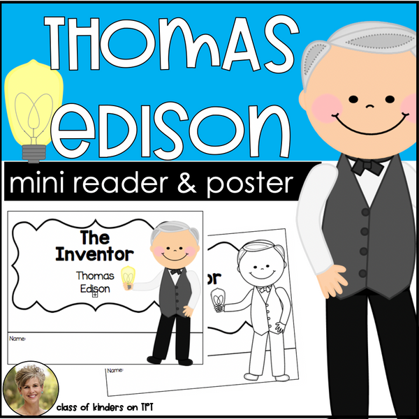 Inventor Thomas Edison Mini Reader & Poster Set First Kindergarten