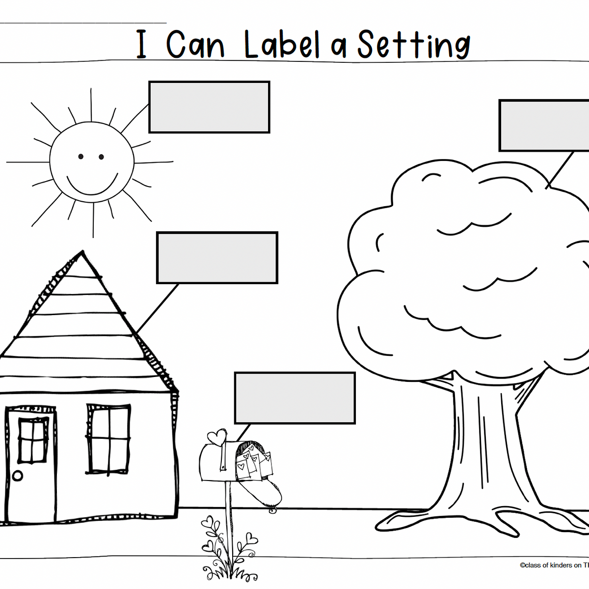 Let's Label Sheets for Character Setting Problem Writing Workshop