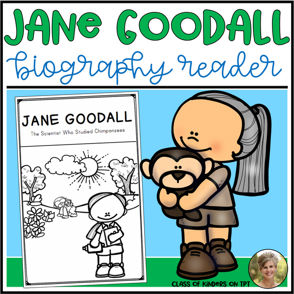 Jane Goodall Women's History Reader Science Biography Kindergarten & First