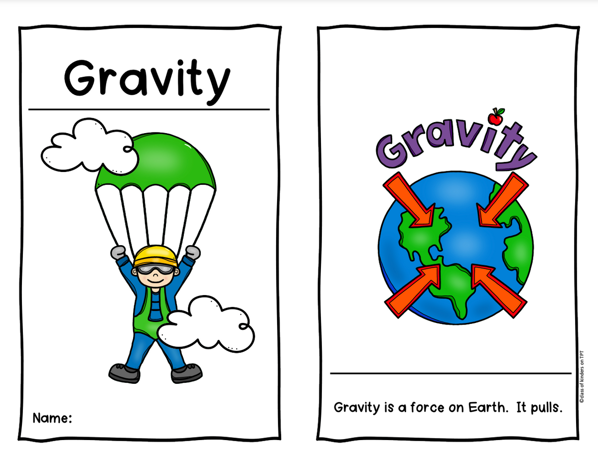 Force & Motion Gravity Science Reader for Kindergarten & First