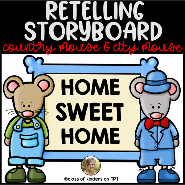 Country Mouse & City Mouse Retelling Storyboard Characters Kinder & First
