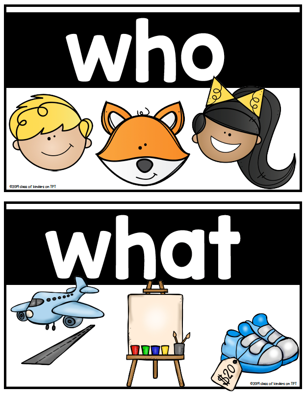 Question Words Posters for Readers - How to Ask Question for Kindergarten & First