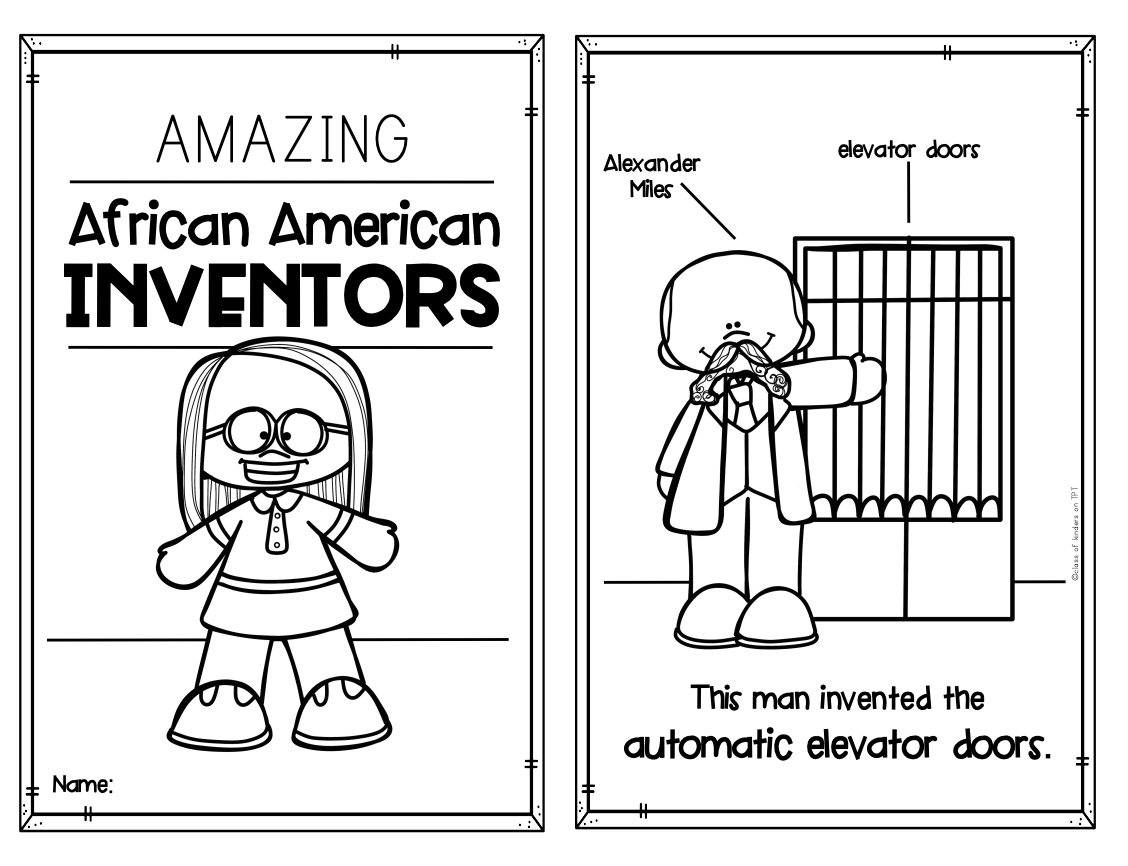 Black History Inventors African American Inventions Kindergarten and First