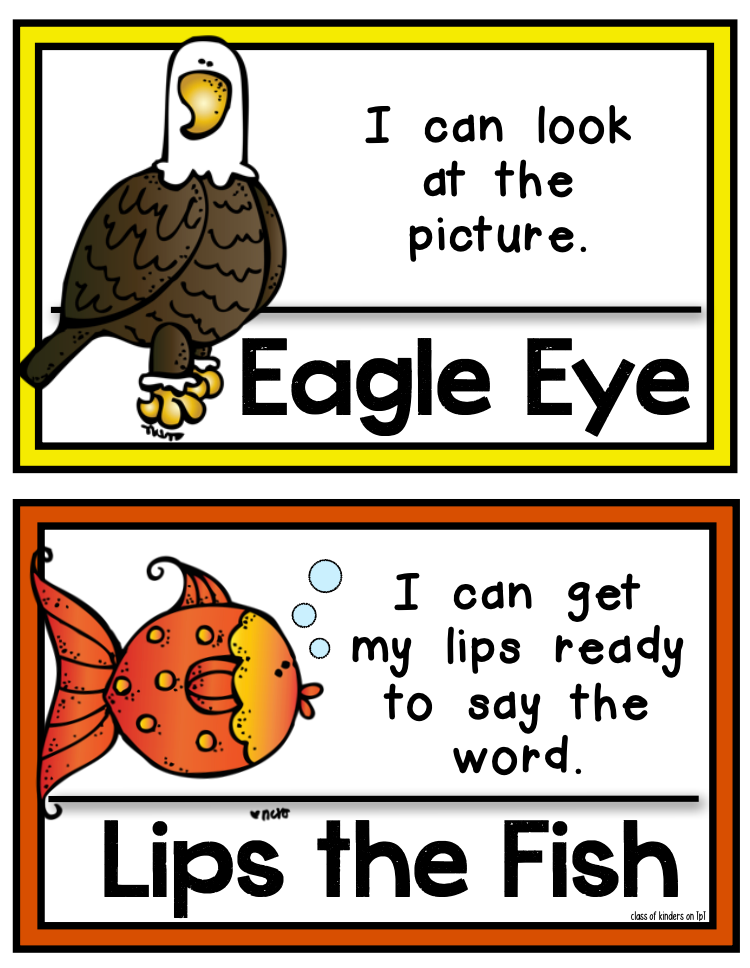 Reading Strategy Posters Guided Small Group Reading Kindergarten & First