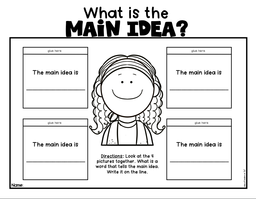 Main Idea - Made Easy with Pictures - Kindergarten & First Reading ELA