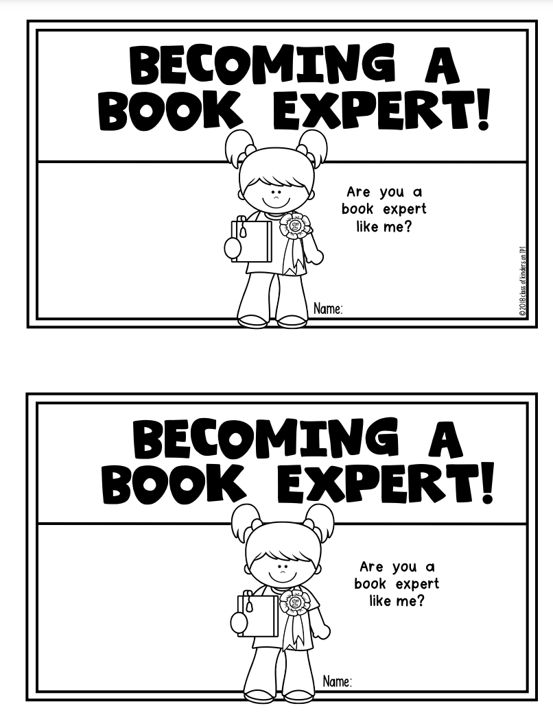 Taking Care of Books Expectations Reading Kindergarten & First ELA