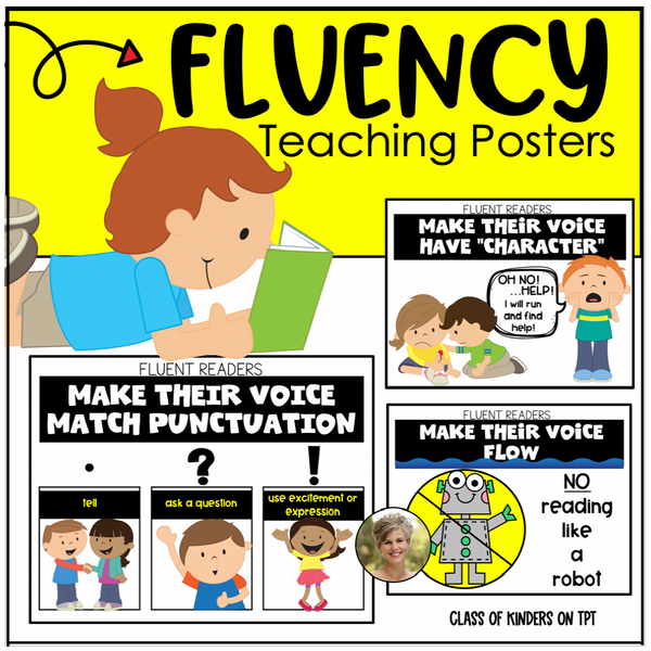 Fluency Posters First Grade Anchor Charts Reading Punctuation