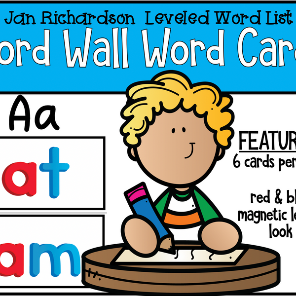 Word Wall Cards Sight Words Jan Richardson Level List Kindergarten & First