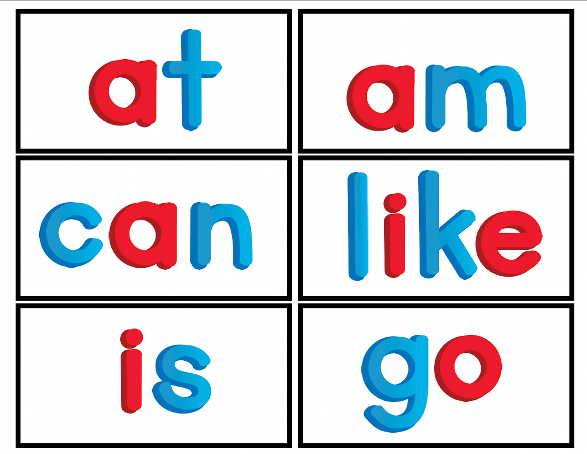 Word Wall Cards Sight Words Jan Richardson Level List Kindergarten & First