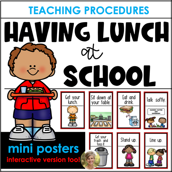 Eating Lunch in the Cafeteria Procedures & Expectations Mini Posters