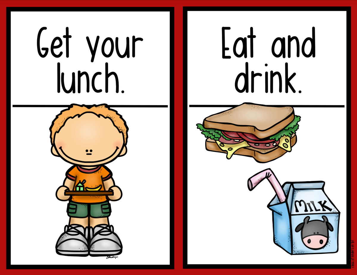Eating Lunch in the Cafeteria Procedures & Expectations Mini Posters