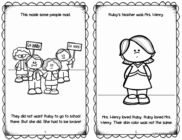 Ruby Bridges Reader Black History First Grade & Kindergarten Social Studies