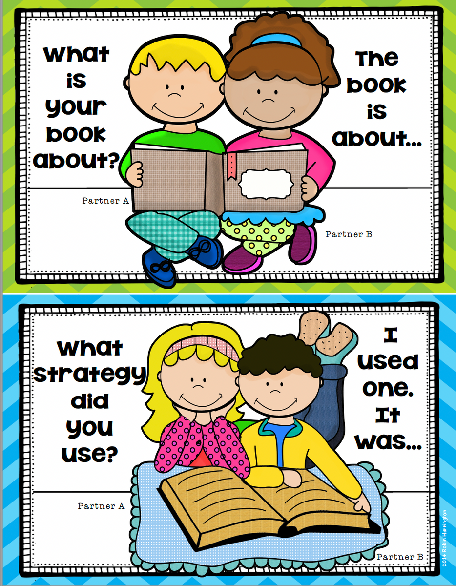 Book Buddy & Partner Reading Question Posters for Kindergarten & First