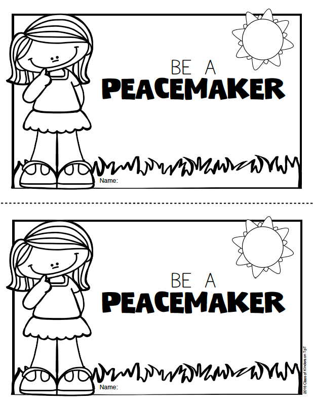 Be A Peacemaker First  & Kindergarten Social Studies Teaching Peace