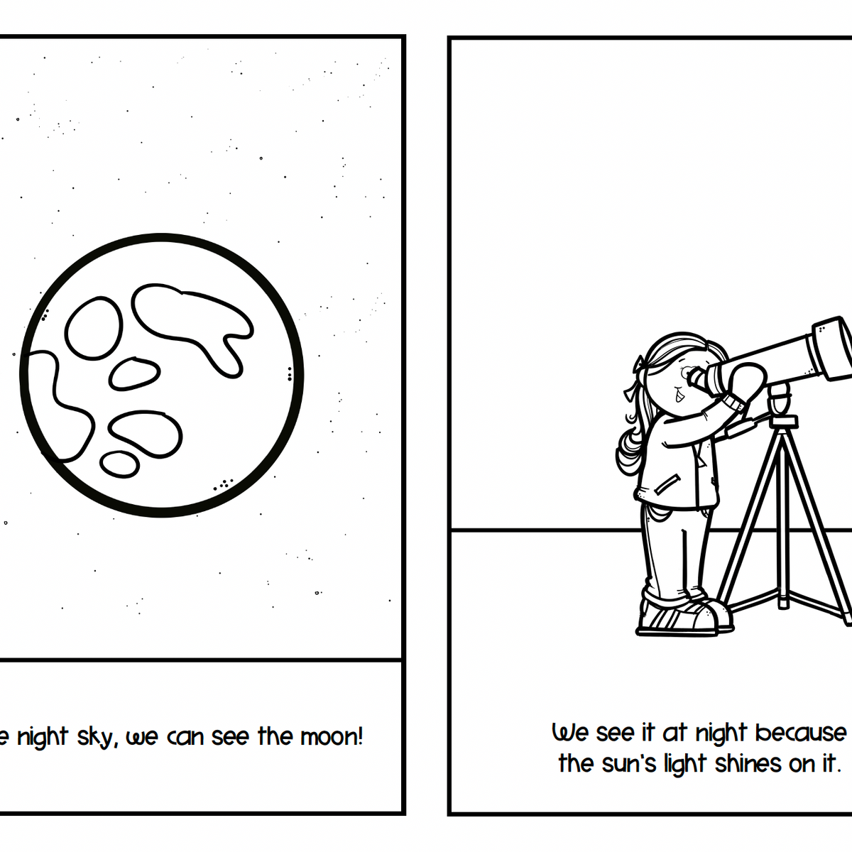 Day & Night Sky Science Reader for Kindergarten First Grade