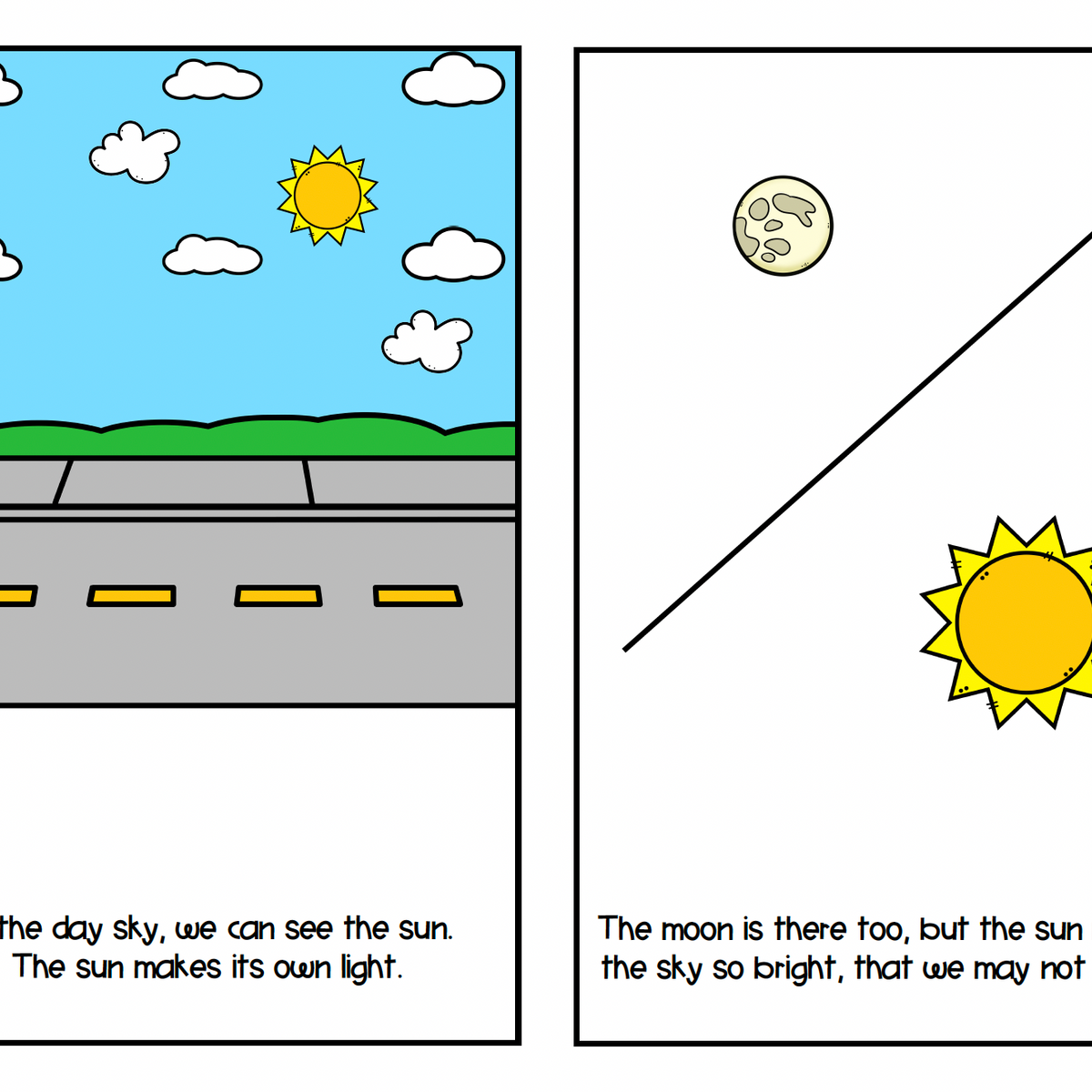 Day & Night Sky Science Reader for Kindergarten First Grade