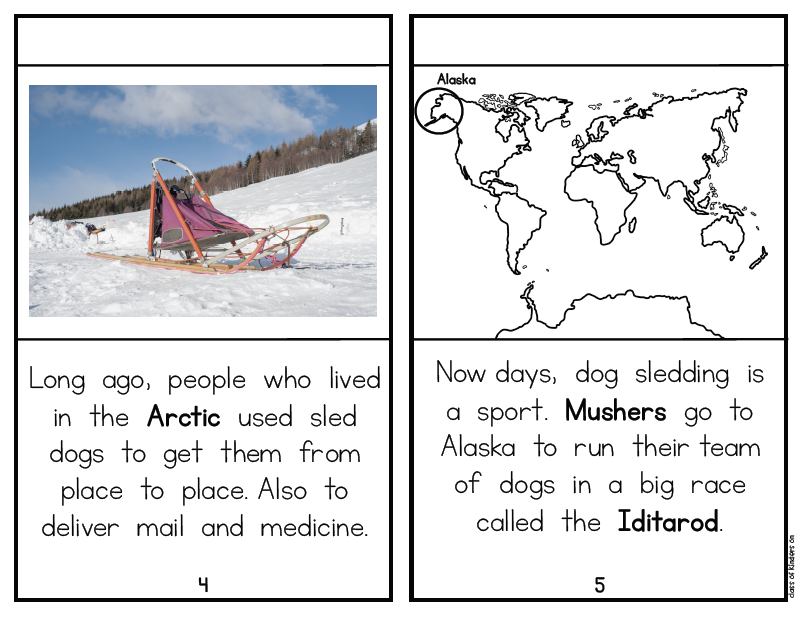 The Siberian Husky Reader Non-Fiction Winter Iditarod First & Kindergarten