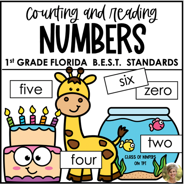 Counting & Reading Number Words  1st Grade Math FLORIDA B.E.S.T. STANDARDS